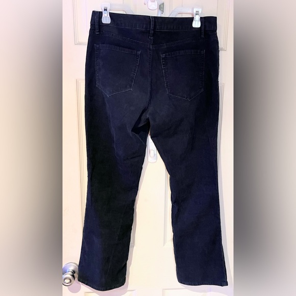 LOFT Cropped Flare Corduroy Pants - Midnight Blue Size 8 - Picture 7 of 7